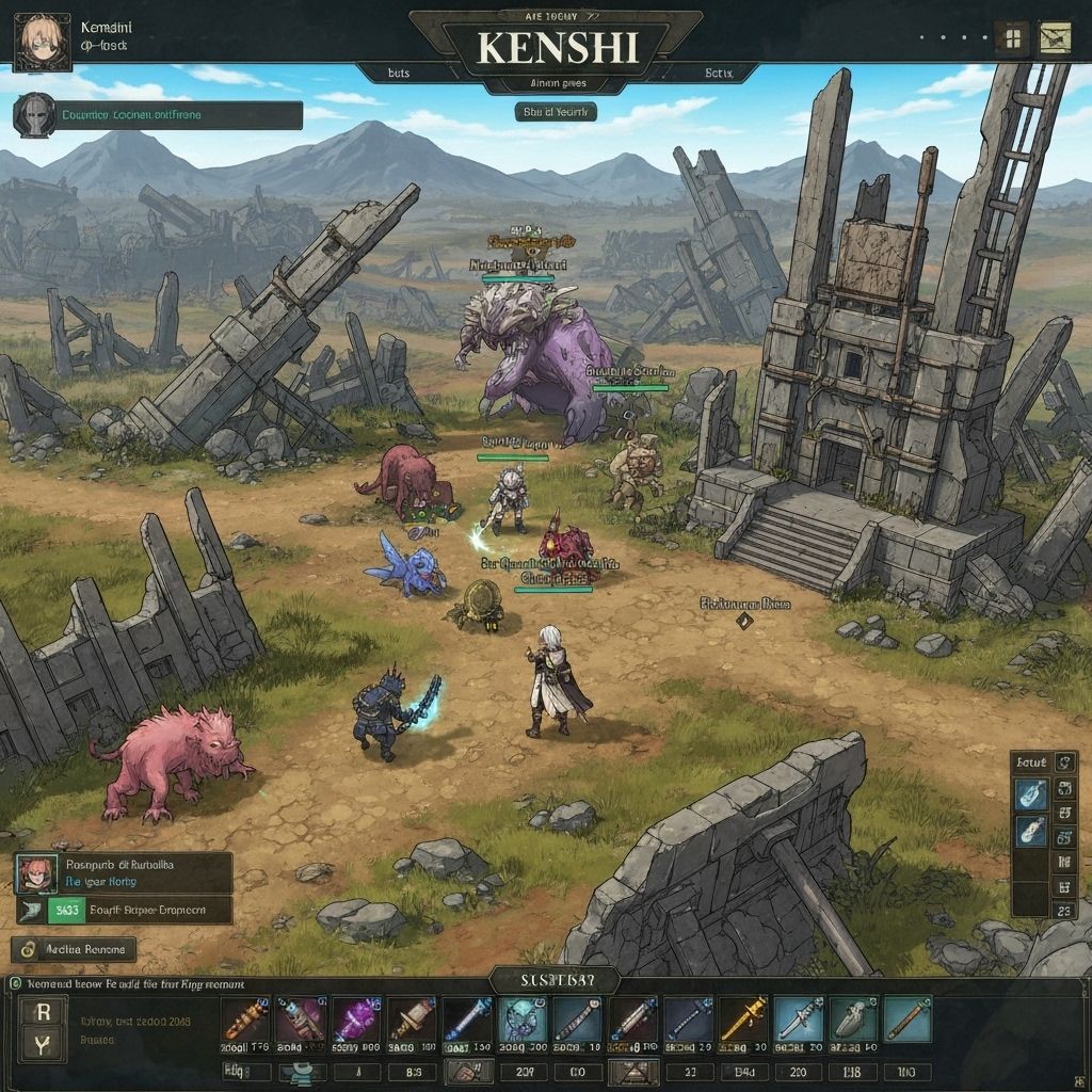 Kenshi mundo aberto sandbox RPG sobrevivência