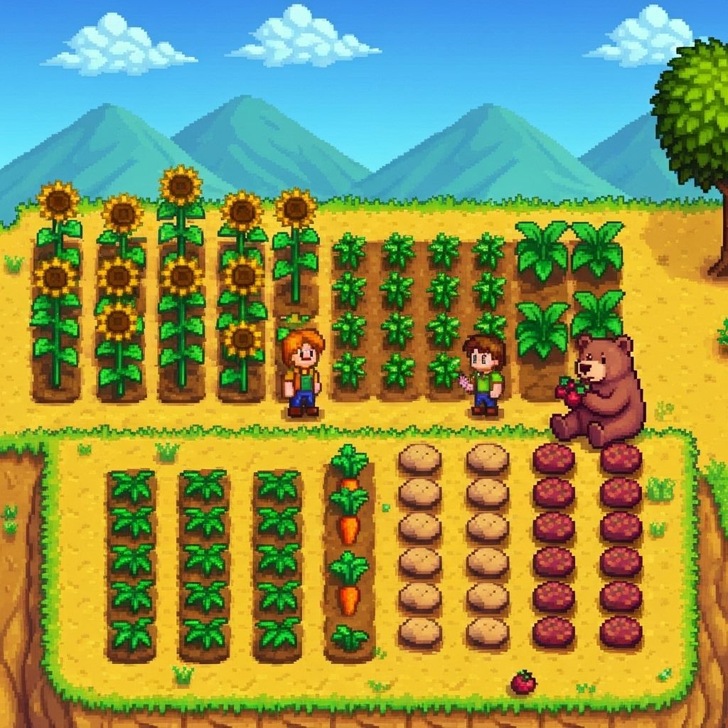 Stardew Valley fazenda mundo aberto simulação